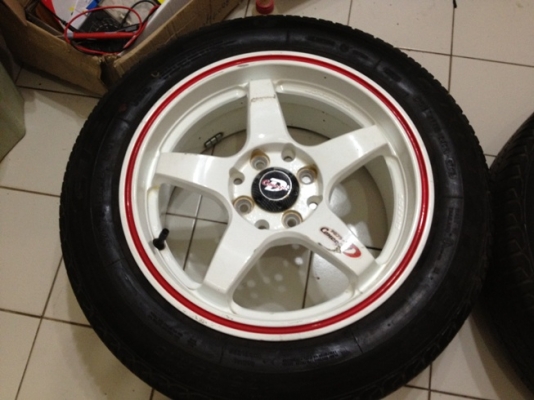 ขายแม็กซ์มือ2 Project D ขอบ 15 4รู100+ยาง ราคา 7500 บาท ถูกก