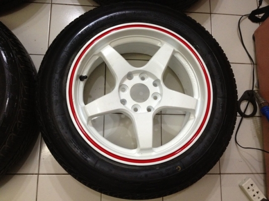 ขายแม็กซ์มือ2 Project D ขอบ 15 4รู100+ยาง ราคา 7500 บาท ถูกก