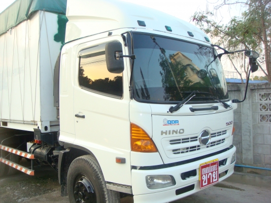 รถปี-2551**HINO-MEGA-FM-1-J-260-HPพร้อมกระบะ-ก้าง-พื้น-ตู้ผ้าใบ