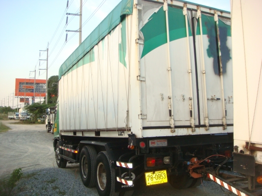รถปี-2551**HINO-MEGA-FM-1-J-260-HPพร้อมกระบะ-ก้าง-พื้น-ตู้ผ้าใบ