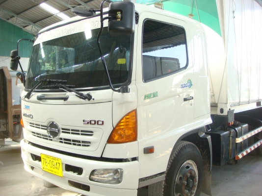 รถปี-2551**HINO-MEGA-FM-1-J-260-HPพร้อมกระบะ-ก้าง-พื้น-ตู้ผ้าใบ