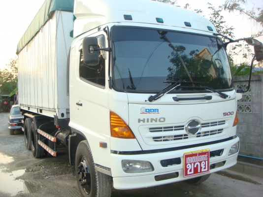 รถปี-2551**HINO-MEGA-FM-1-J-260-HPพร้อมกระบะ-ก้าง-พื้น-ตู้ผ้าใบ