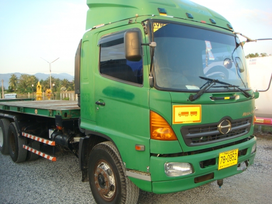 รถปี-2551**HINO-MEGA-FM-1-J-260-HPพร้อมกระบะ-ก้าง-พื้น-ตู้ผ้าใบ