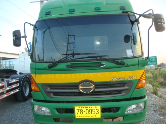 รถปี-2551**HINO-MEGA-FM-1-J-260-HPพร้อมกระบะ-ก้าง-พื้น-ตู้ผ้าใบ