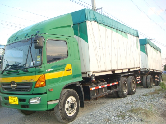 รถปี-2551**HINO-MEGA-FM-1-J-260-HPพร้อมกระบะ-ก้าง-พื้น-ตู้ผ้าใบ
