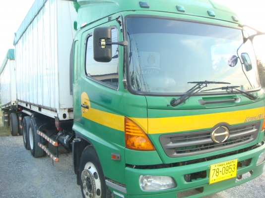รถปี-2551**HINO-MEGA-FM-1-J-260-HPพร้อมกระบะ-ก้าง-พื้น-ตู้ผ้าใบ