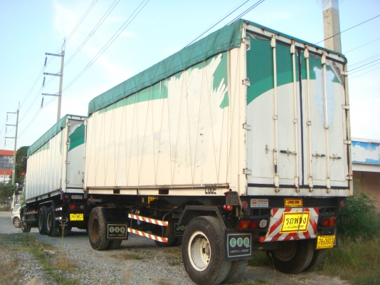 รถปี-2551**HINO-MEGA-FM-1-J-260-HPพร้อมกระบะ-ก้าง-พื้น-ตู้ผ้าใบ