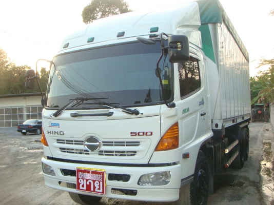รถปี-2551**HINO-MEGA-FM-1-J-260-HPพร้อมกระบะ-ก้าง-พื้น-ตู้ผ้าใบ