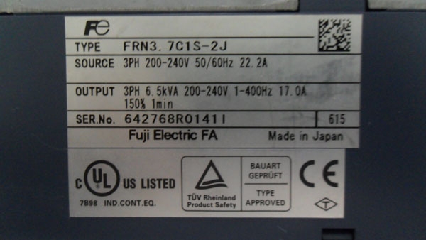 ขาย INVERTOR Fuji FRN3. 7C1S-2J ขาย INVERTOR Fuji FRN3. 7C1S-2J