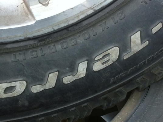 ขายยาง bf all 31x10.50-ขอบ15 ยางปี10