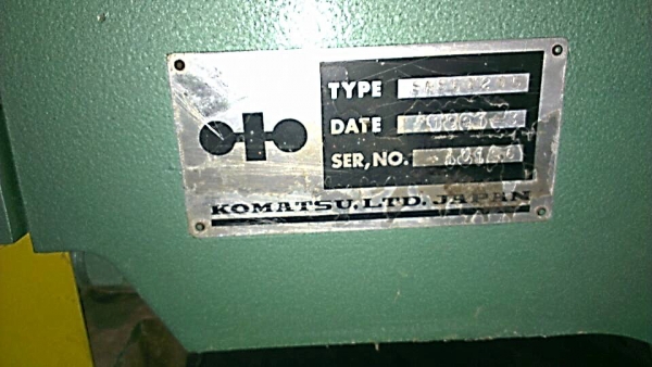 เครื่องตัดแผ่นเหล็ก KOMATSU รุ่น SHS6*205