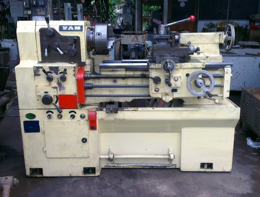 Sell> แท่นกลึงมือสอง Yam 4 ฟุต 3 เพลา มีเบลค ไฟบ้าน 220V ครับ เครื่องพร้อมใช้