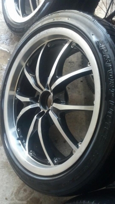 แม็ก 17 กว้าง 7 ออฟ 45 ขนาด 4 รู 100 พร้อมยาง 7500