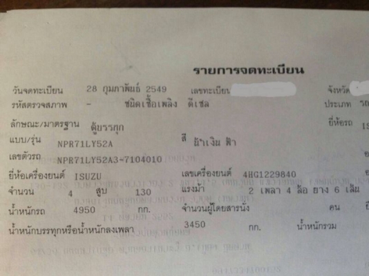 รถอีซูซุ 6 ล้อ ตู้เย็น NPR 130 แรงม้า ปี 49 สนใจติดต่อ 081 - 6079515 รถอีซูซุ 6 ล้อ ตู้เย็น NPR 130 แรงม้า ปี 49 สนใจติดต่อ 081 - 6079515