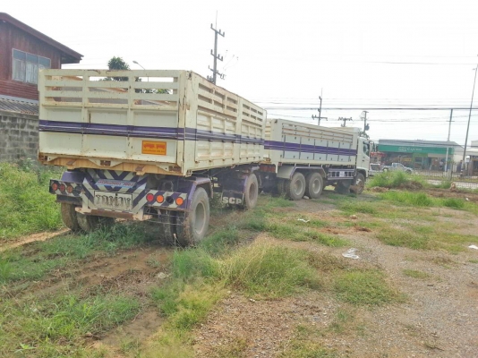 ขายด่วน รถบรรทุก 18 ล้อ พ่วงแม่+ลูก ดั้มพ์ ยี่ห้อ HINO รุ่น MEGA / 260 แรงม้า