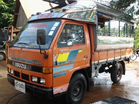 ISUZU NKR ELF88 เกียรยาว ยกหัวได้ เพาเวอร์ มี 2คันให้เลือก สีส้มห้างแท้ปี 33 เกียรยาวพร้อมหลังคาโดยสาร