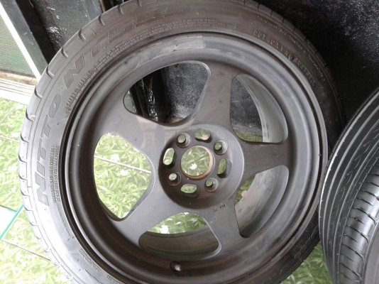 แม็กขอบ 16  4รู100 พร้อมยาง 205 45 16  ปี 10