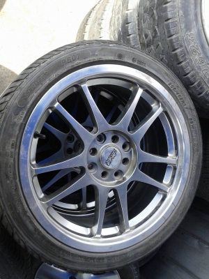 แม็กขอบ 17  4รู100  114  พร้อมยาง 205 45 17 ปี 10