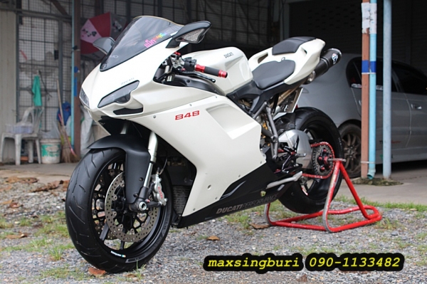 แม็กสิงห์บุรี//DUCATI 848 ปี2008 สภาพหล่อรถออกศูนย์ พร้อมทะเบียน มีของแต่ง ถูกๆ 580000 ด่วน