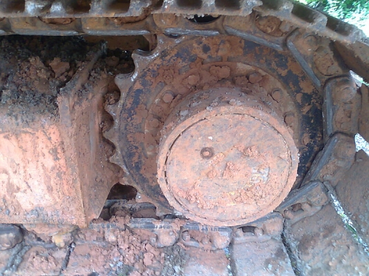 รถแบคโฮ KOMATSU PC100-3 มีลายหัวแย๊กซ์ (หัวกระแทก)  เครื่องดี ปั้มดี