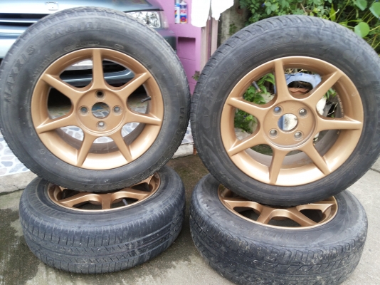 ขายถูกๆครับแม็กขอบ14พร้อมใช้..4รู100...4วง