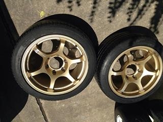 ขายล้อRG2 ขอบ17 6รู กว้าง9 พร้อมยาง 245-40-17   1คู่ ถูกๆครับ