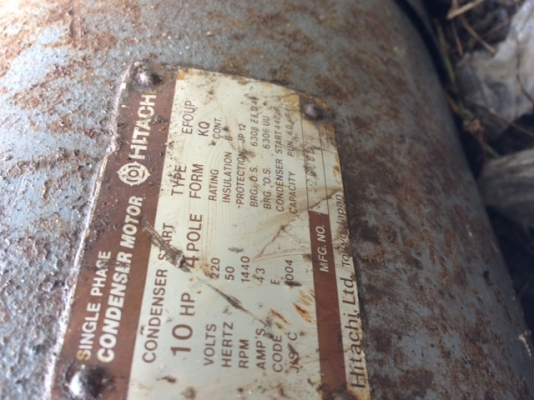 มอเตอร์ฮิตาชิขนาด 10 แรง ไฟบ้าน