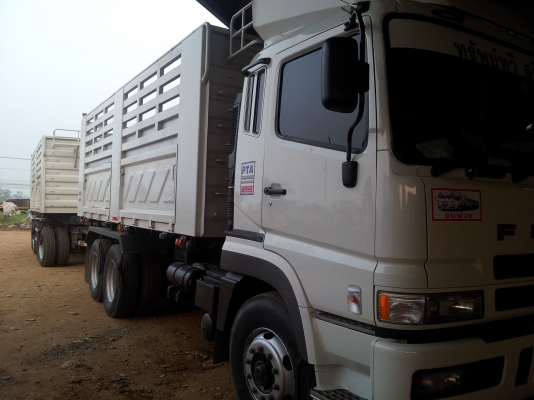 ขาย FUSO FV 380 แรงม้า ปี55 แม่ลูกดั้มสามมิตร ราคา2ล้าน โทร 0955241989