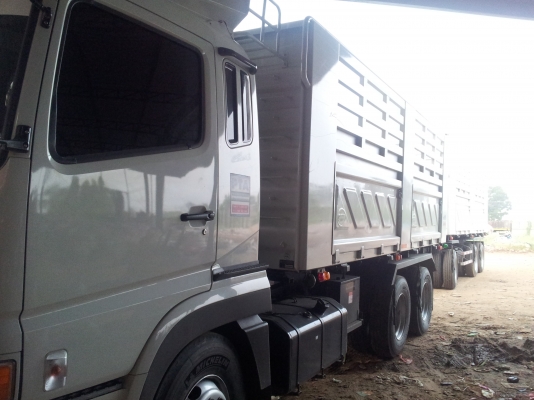 ขาย FUSO FV 380 แรงม้า ปี55 แม่ลูกดั้มสามมิตร ราคา2ล้าน โทร 0955241989