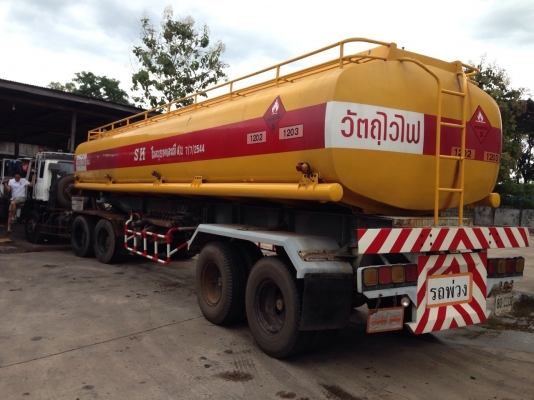 ขายหางรถน้ำมันเทเลอร์สภาพดีมาก สีเหลืองแดง ( Shell)