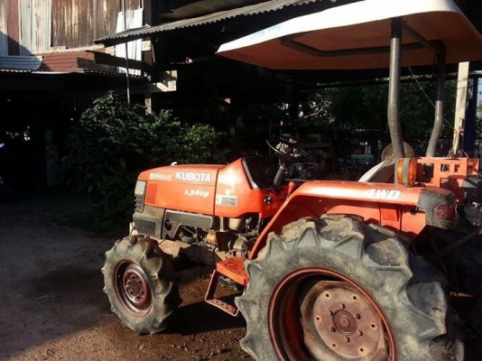 คูโบต้า L3408 4 WD 2 เพลา พร้อมโรตารี่โชคชัย 1.60 รถสภาพเดิมๆใช้งานได้เลย