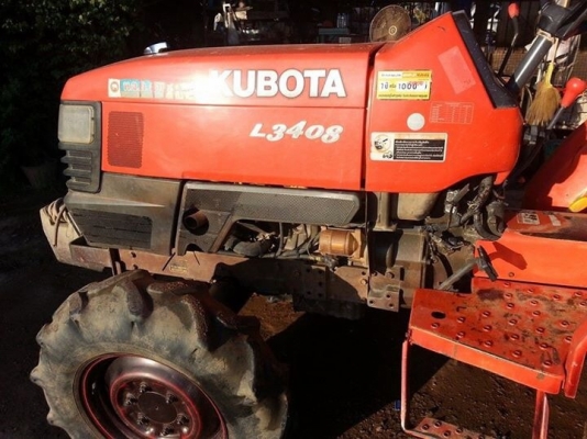 คูโบต้า L3408 4 WD 2 เพลา พร้อมโรตารี่โชคชัย 1.60 รถสภาพเดิมๆใช้งานได้เลย