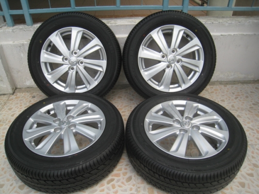 ขายล้อแม็กป้ายแดง new Toyota  vios 15" ยางปี13 สนใจติดต่อเล็กคลองสาม (081-3747940)