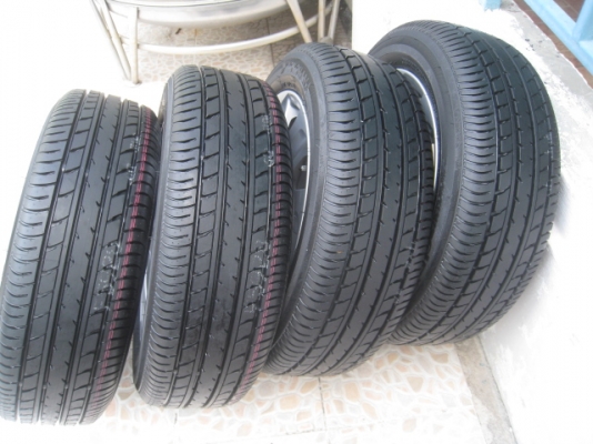 ขายล้อแม็กป้ายแดง new Toyota  vios 15" ยางปี13 สนใจติดต่อเล็กคลองสาม (081-3747940)