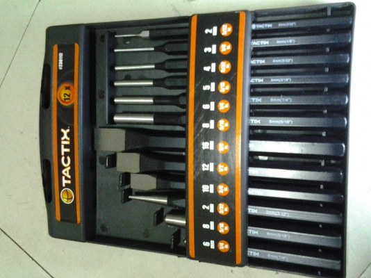 เหล็กตอกส่ง  pin  สลัก  สกัด กลมแบบ  เหล็กตอกนำศูนย์  ครบชุด