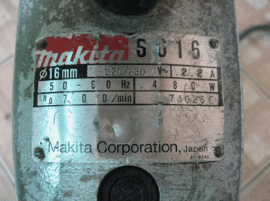 ขายด่วนสว่านรอบช้า Makaita model 6016  5หุน 480W. 700/min