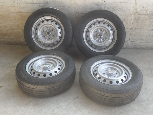 ล้อกะทะ 16นิ้ว 6รู มิตซู พร้อมยาง สวยๆ 4 ล้อ ราคา 3700 บาท