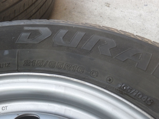 ล้อกะทะ 16นิ้ว 6รู มิตซู พร้อมยาง สวยๆ 4 ล้อ ราคา 3700 บาท