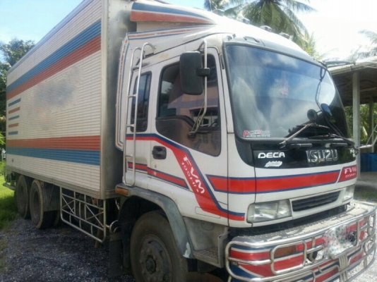 รถอีซูซุ lSUZU  10 ล้อ ตู้เย็น FVM 195 แรงม้า. ปี 43  ( ยูโรวัน แท้. ) สนใจติดต่อ 081 - 6079515