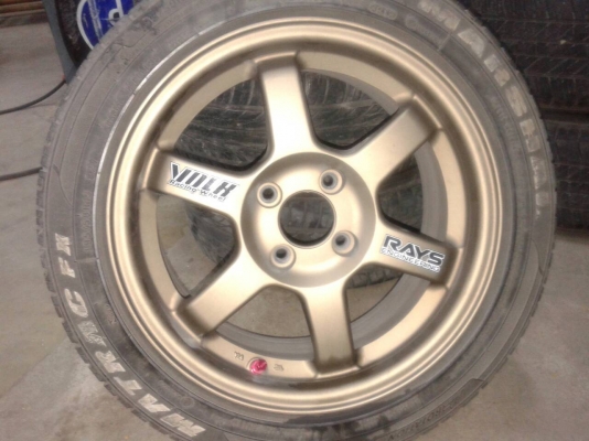 แม็ก ขอบ 15 x 7 4รู100 พร้อมยาง 195 50 ปี 12 สวยๆ ไม่มีดุ้ง ไม่ซ่อม