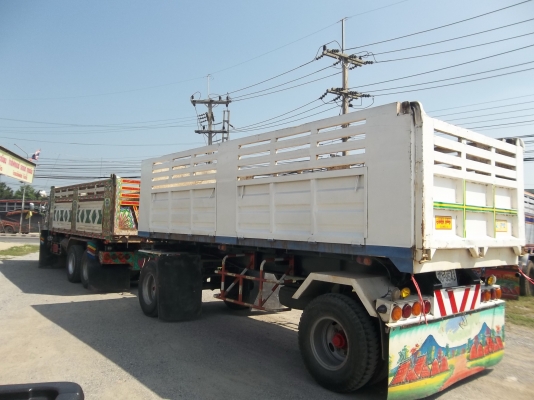 ขายด่วนรถบรรทุกMITSU 220เทอร์โบ 10 ล้อดั้มพร้อมลูกพ่วง 2เพลาดั้มตามสภาพ