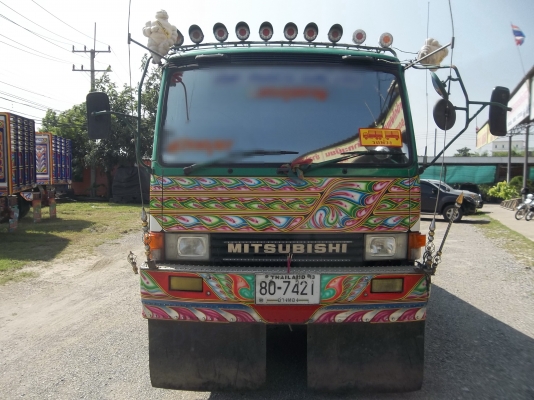 ขายด่วนรถบรรทุกMITSU 220เทอร์โบ 10 ล้อดั้มพร้อมลูกพ่วง 2เพลาดั้มตามสภาพ