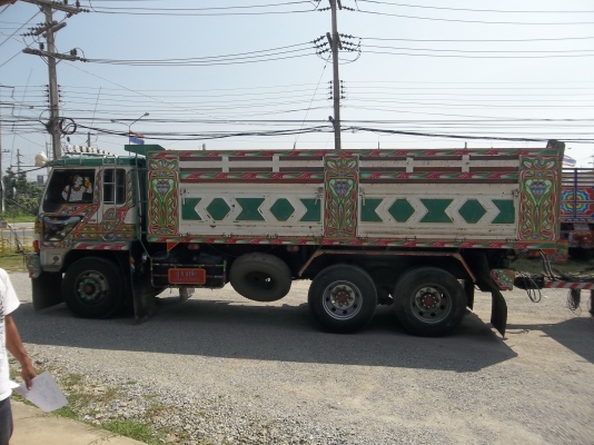 ขายด่วนรถบรรทุกMITSU 220เทอร์โบ 10 ล้อดั้มพร้อมลูกพ่วง 2เพลาดั้มตามสภาพ