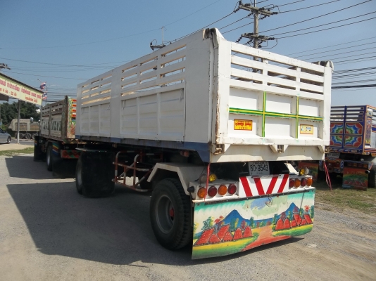 ขายด่วนรถบรรทุกMITSU 220เทอร์โบ 10 ล้อดั้มพร้อมลูกพ่วง 2เพลาดั้มตามสภาพ