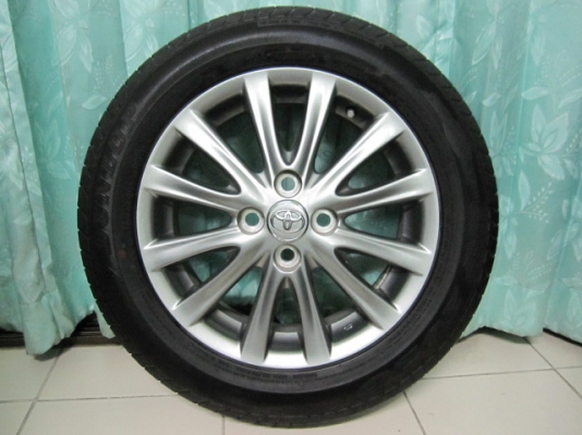 ขายล้อแม็ก Toyota Vios ลาย 12 ก้านสีรมดำพร้อมยางปี 12 ขอบ 15