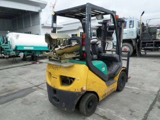 ขายถูก KOMATSU F G15-20 ขนาด1.5ตัน เสา3เมตร เกียร์ออร์โต้ เครื่องเบนซิล-แก็สK21 ชั่วโมงการใช้งาน4xxxกว่าชั่วโมง
