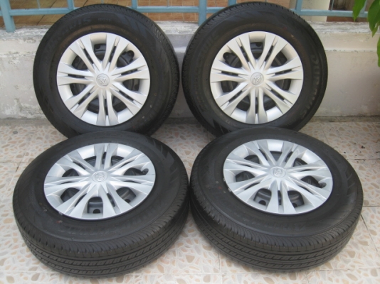 ขายล้อกะทะป้ายแดง vigo 15" 5 รู 114.3 +  ยางผลิตสัปดาห์ที่ 17 ปี 13 ตุ่มที่หน้ายางมีทุกเส้นครับ สนใจติดต่อเล็กคลองสามครับ (081-3747940)