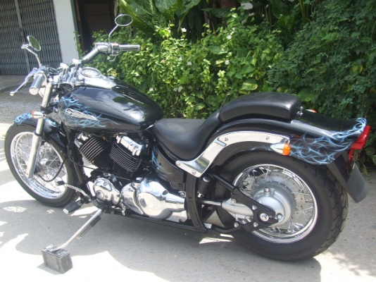 ขาย DRAGSTAR 400 CUSTOM ปี99 เก็บงานใหม่ สีดำเพ้นสวยๆ