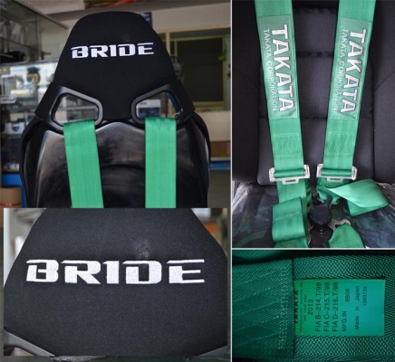 ขายเบาะ BRIDE ทรง CUGA ของใหม่ 10,000 ถ้วนๆไปเลยพร้อมราง สายเบลท์ TAKATA 4 จุดหัวแบบหมุน