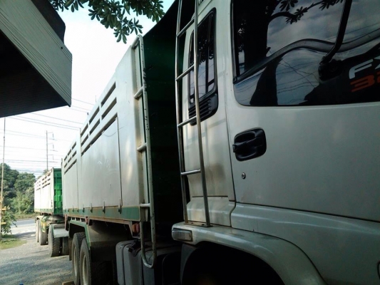 ขายด่วนรถสิบล้อ ISUZU DECA FXZ 320 พ่วงแม่ลูก รถสวย ปี51กะบะเหล็กข้างเรียบ เอกสารพร้อมโอน